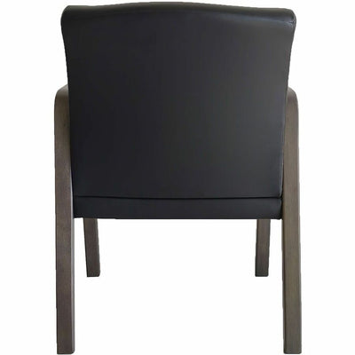 Lorell Solid Wood Frame Guest Chair, Weathered Charcoal, LLR40213