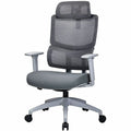 Lorell Ripley High Mesh-Back Chair with Articulating Lumbar Support, Gray, LLR63203