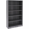 Lorell Weathered Charcoal Laminate Bookcase, LLR69631