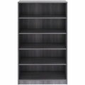 Lorell Weathered Charcoal Laminate Bookcase, LLR69631