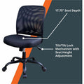NuSparc Soho Mesh-Back Task Chair, Black, NPRFCH302MFNBK
