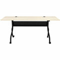 Lorell Modern Elm/Black Flip-Up Training Tables, Other, LLR66375