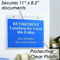 Glolite Nudell nudell Plastic Sign Holders, Clear, NUD38008Z