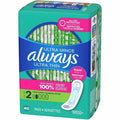 Procter & Gamble Always Ultra Thin Size 2 Long Super Pads With Wings, Unscented, Green, 40 / Pack, PGC12853