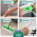 Procter & Gamble Swiffer Sweep and Mop Deluxe, 2-in-1 Floor Mopping and Sweeping Kit, Green, PGC16519