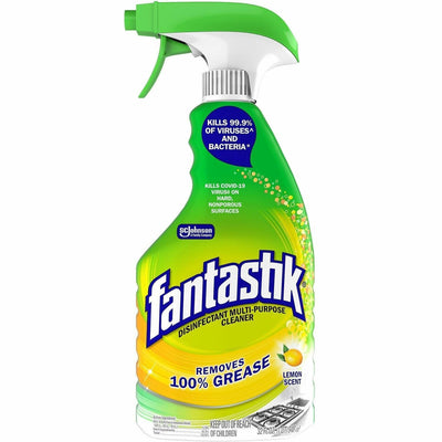 S. C. Johnson & Son fantastik Disinfectant Multi-Purpose Cleaner - Lemon Scent, Clear, 8 / Carton — view 1