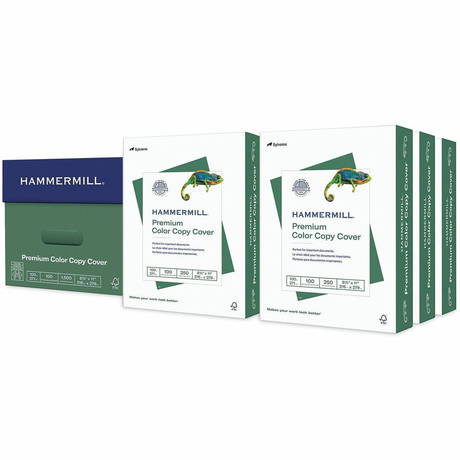 Hammermill Colour Copy Digital Cover Paper, Premium Color, 8.5" x 11", White, 100 lb, Jam-free, 1500 / Carton, HAM120024
