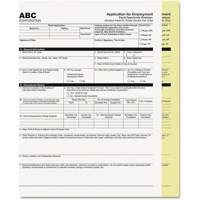 Iconex Carbonless Paper, White/Canary, 8 1/2" x 11", 2500 / Carton, ICX90771006