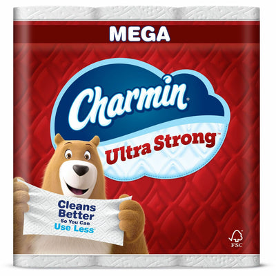 Procter & Gamble Charmin Mega Roll Bath Tissue, White, 24 / Carton, PGC13214