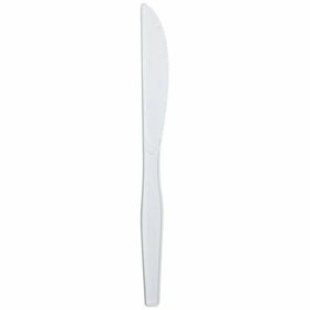 Lollicup Karat Knife, Med-Heavy Weight/White, 1000 / Carton, KRTU2051W