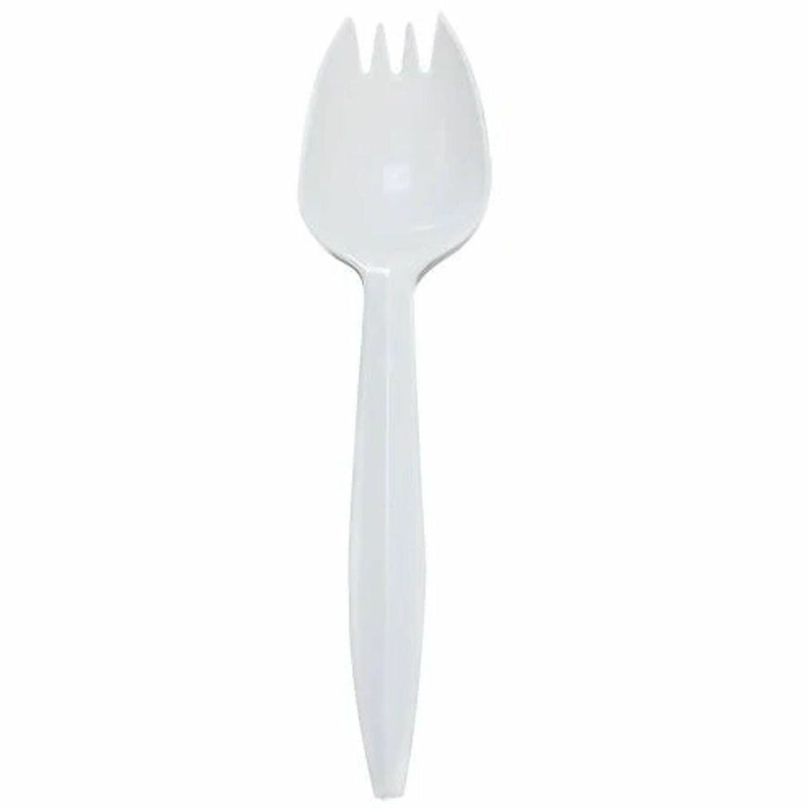 Karat Spork Med-weight/White, Polypropylene Plastic, 10 / Carton, KRTU2210W