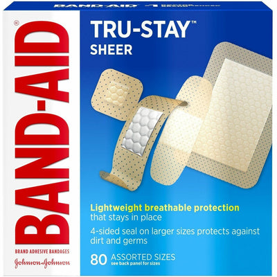 MERCHANDISE BAND-AID Sheer Adhesive Bandages, White, 80 / Box, MNI46691