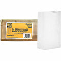 AJM Packaging #2 White Paper Grocery Bags, Bleached Kraft, 500 / Carton, AJMWB02NP5CES