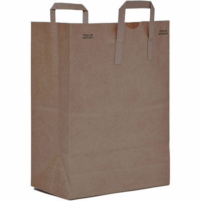 AJM Packaging 1/6 BBL #70 Kraft Paper Grocery Sacks, Natural Kraft, 300 / Carton — view 1