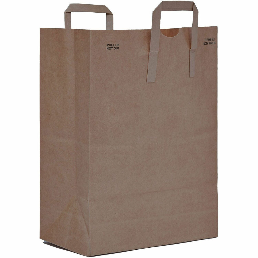 AJM Packaging 1/6 BBL #70 Kraft Paper Grocery Sacks, Natural Kraft, 300 / Carton — view 1