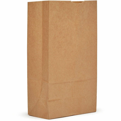 AJM Packaging #12 Kraft Paper Grocery Bags, Natural Kraft, 500 / Carton — view 1