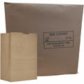 AJM Packaging 1/6 BBL #57 Kraft Paper Grocery Sacks, 500 / Carton, AJMGS57NP5CES