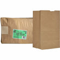 AJM Packaging #20 Squat Heavy-Duty Kraft Paper Grocery Bags, Natural Kraft, 500 / Carton, AJMSQ50NP5CHDES