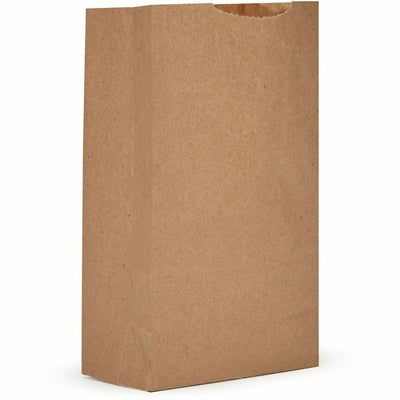 AJM Packaging #2 Extra Heavy-Duty Kraft Paper Grocery Bags, Natural Kraft, 500 / Carton — view 1