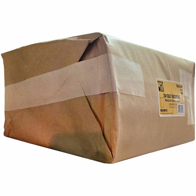 AJM Packaging #20 Squat White Paper Grocery Bags, Bleached Kraft, 500 / Carton, AJMWB20NP5CES
