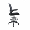 Norstar Office Boss Mesh Flip-Arm Stool, Black, BOP16366BKBK