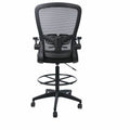 Norstar Office Boss Mesh Flip-Arm Stool, Black, BOP16366BKBK