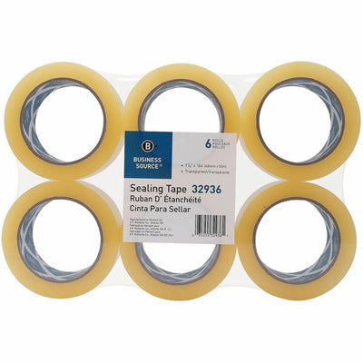 Business Source Heavy-duty Packaging Tape, Clear, 6 / Pack, BSN32936