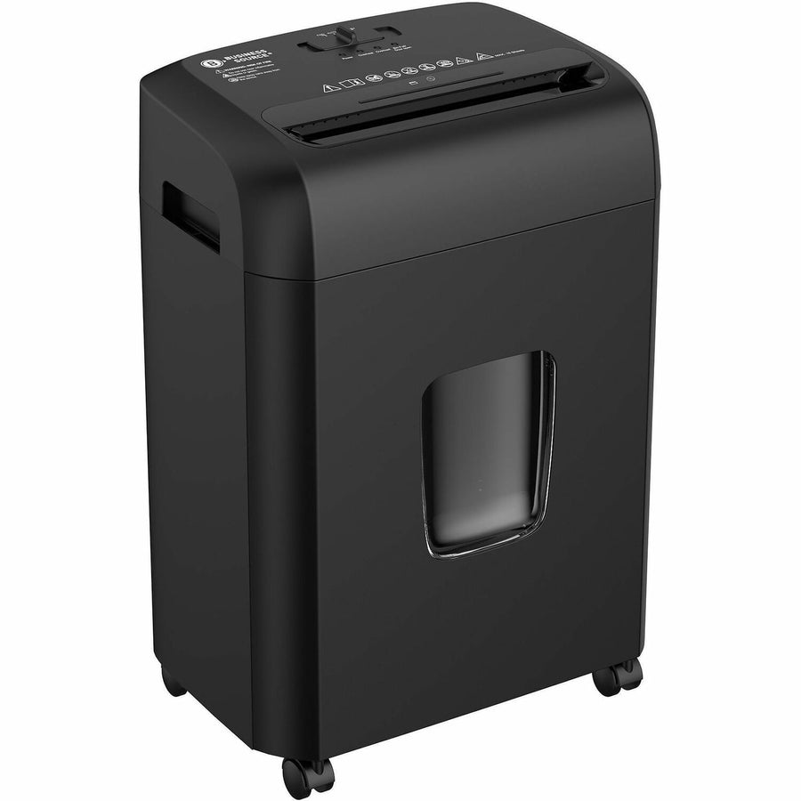 Business Source 5.3-Gallon Bin Cross-cut Shredder, Black, /CT — view 1