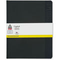 Dome Personal Journal - 8 x 10 Inch Hardcover Black Lined Journal Notebook, DOM30013