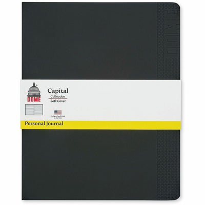 Dome Personal Journal - 8�10 Inch Softcover Black Lined Journal Notebook, 8" x 10", DOM30012