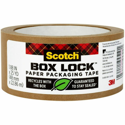 3M Scotch Box Lock Packaging Tape Refill, Brown, MMM7850238GCEA