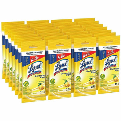 Reckitt Benckiser plc Lysol Disinfecting Wipes, White, 24 / Carton, RAC99799CT