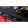 Rubbermaid Commercial 5 Drawer Mobile Work Center, Black, Red, RCPFG773488BLA