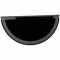 Rubbermaid Commercial Half Round Metallic Waste Receptacle, Textured Black, 12 gal, RCPSH12EPLTBK