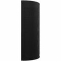 Rubbermaid Commercial Half Round Metallic Waste Receptacle, Textured Black, 12 gal, RCPSH12EPLTBK