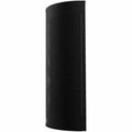 Rubbermaid Commercial Half Round Metallic Waste Receptacle, Textured Black, 12 gal, RCPSH12EPLTBK