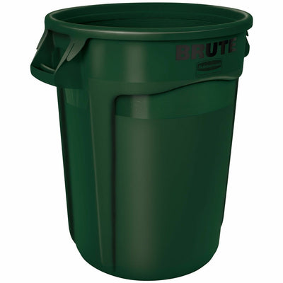 Rubbermaid Commercial Brute Vented Container, Green, 32 gal, RCP2632GRN
