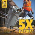 Rubbermaid Commercial Vented Wheeled BRUTE Container, 32 Gal Gray, RCP2179403