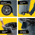 Rubbermaid Commercial Vented Wheeled BRUTE Container, 32 Gal Gray, RCP2179403
