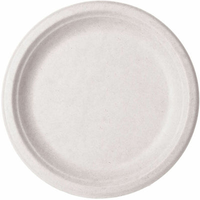 Vegware Sugarcane Plates, Natural, 500 / Carton, VEGVWP013NFA