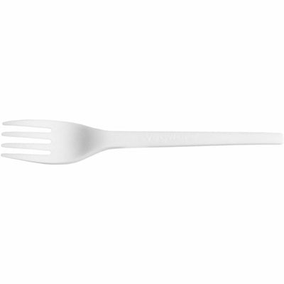 Vegware CPLA Cutlery, White, 1000 / Carton, VEGVWFK65
