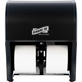 Genuine Joe 4-Roll Bath Tissue Dispenser, Black, 4 x Roll, GJO98214
