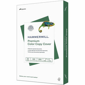 Sylvamo Hammermill Premuim Color Copy Cover Paper, White, 17" x 11", 4 / Carton, HAM120037CT