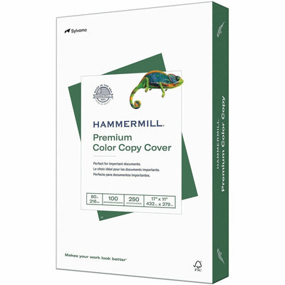 Sylvamo Hammermill Premuim Color Copy Cover Paper, White, 17" x 11", 4 / Carton, HAM120037CT