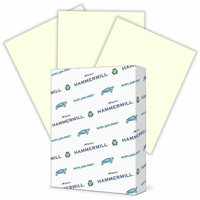 Sylvamo Hammermill Colors Copy Paper, Cream, 8 1/2" x 11", 10 / Carton, HAM168030CT