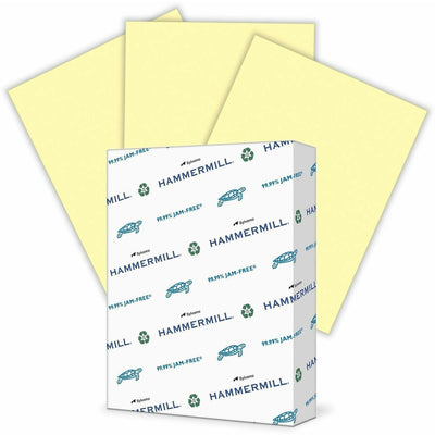 Sylvamo Hammermill 24lb Color Paper, Canary, 8 1/2" x 11", 10 / Carton, HAM104307CT