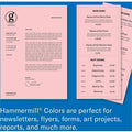 Sylvamo Hammermill 24lb Color Paper, Pink, 8 1/2" x 11", 10 / Carton, HAM104463CT