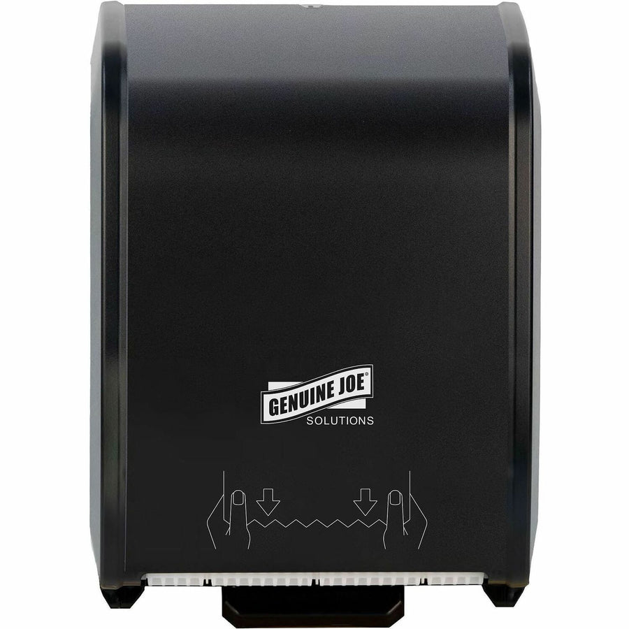 Genuine Joe Touchless Towel Dispenser, Black, Refillable, GJO99703