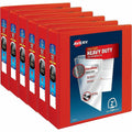 Avery One Touch Heavy-Duty View Binder, Red, 6 / Carton, AVE79225CT