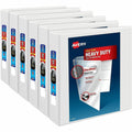 Avery One Touch Heavy-Duty View Binder, White, 6 / Carton, AVE79192CT